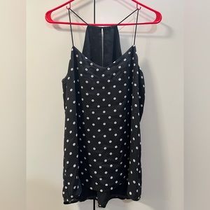 Black and white dotted blouse